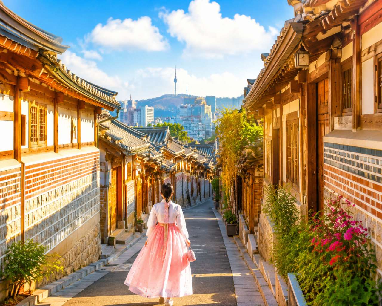 首爾宮殿晴天景色